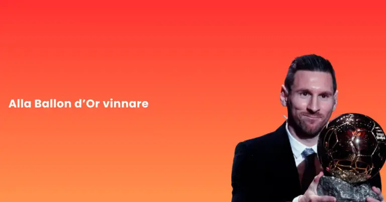 Alla Ballon d’Or vinnare 