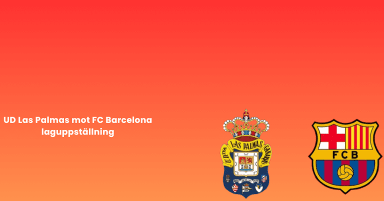 UD Las Palmas mot FC Barcelona laguppställning